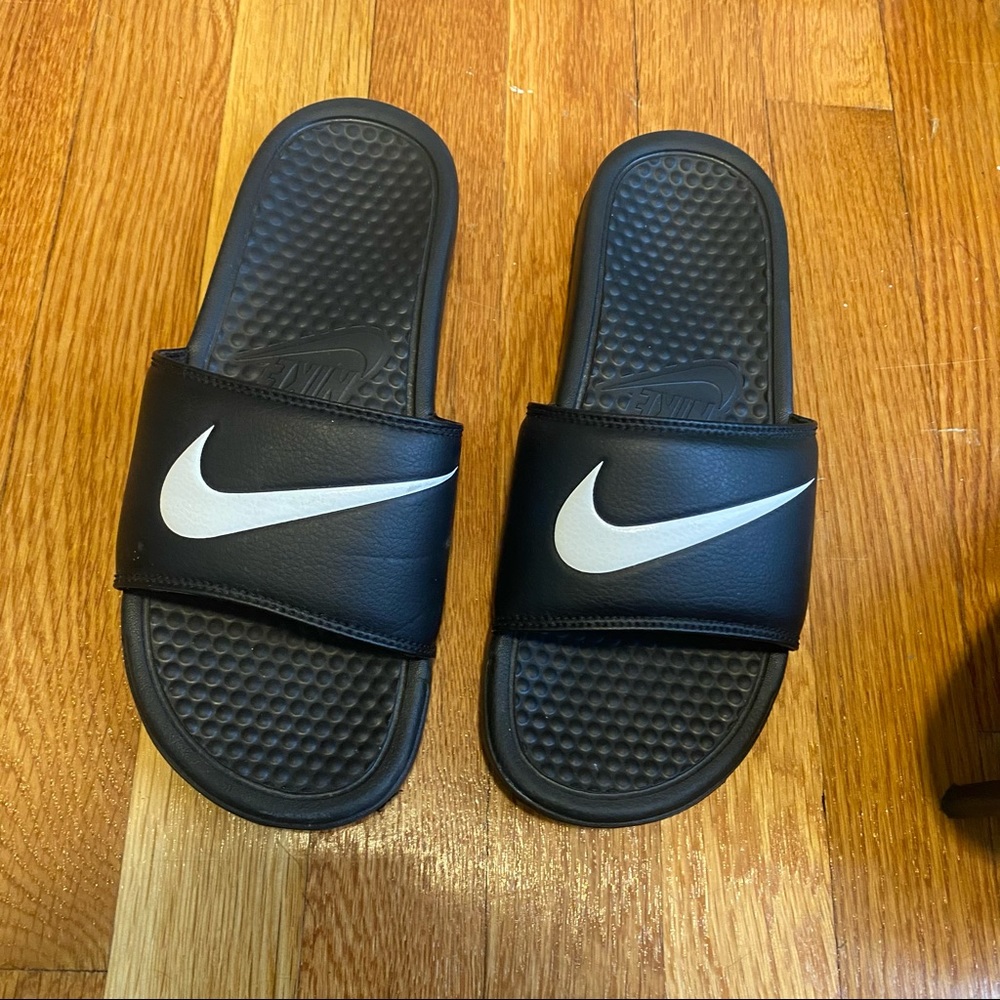 Nike black slides